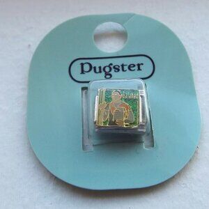 Pugster enamel Sir Galahad 9mm stainless steel Italian charm bracelet link new